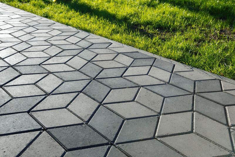 Modern geometric paver pattern